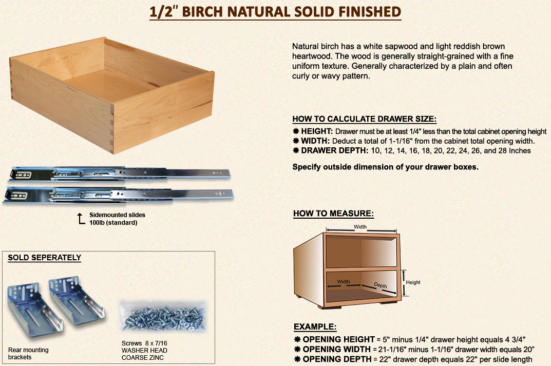 Drawer Depot Custom Made Drawer Boxes