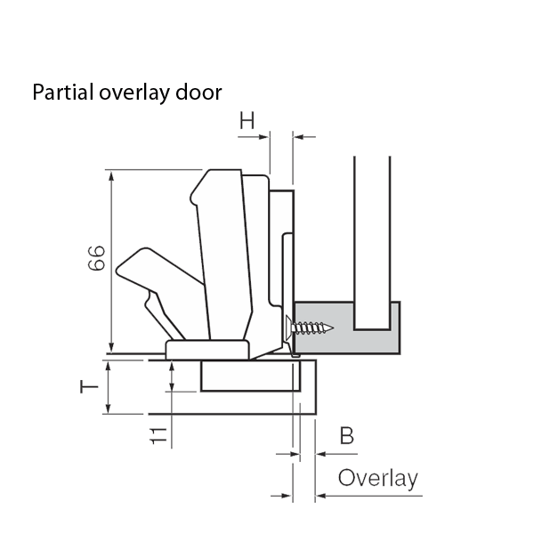Half-Cranked Partial Overlay Door - _b_Screw-On_/b_ (SELF CLOSE) Half-Cranked Partial Overlay Door - _b_Screw-On_/b_ (SELF CLOSE)