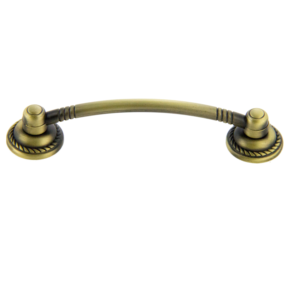 Antique Satin Brass Pull 96mm CC Antique Satin Brass Pull 96mm CC