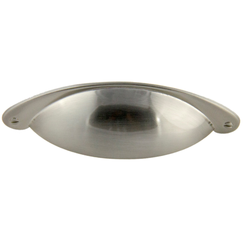 Hooded Cup Pull Satin Nickel 3\ Hooded Cup Pull Satin Nickel 3\